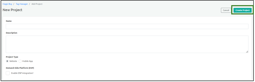 Create a New Project