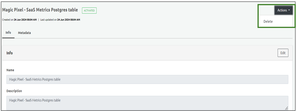 Delete Destination